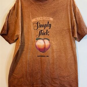 Simply Thick Brown Short Sleeve Tee
